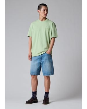 Paul Smith Relaxed-Fit Light-Wash Denim Shorts - Green
