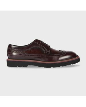 Paul Smith Bordeaux Leather 'Count' Brogues - Brown