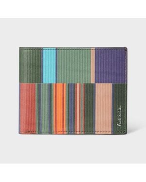 Paul Smith Leather 'Seasonal Stripe' Compact Billfold Wallet - Green