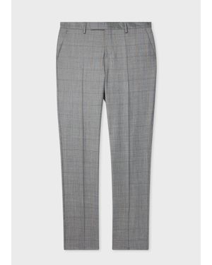 Paul Smith Windowpane Check Wool Trousers - Grey