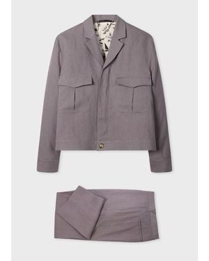 Paul Smith Mauve Linen Co-Ord - Grey