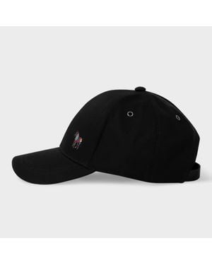 Paul Smith Organic Cotton Zebra Logo Baseball Cap - Black