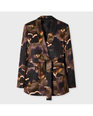 Paul Smith 'Field Flowers' Belted Blazer - Brown