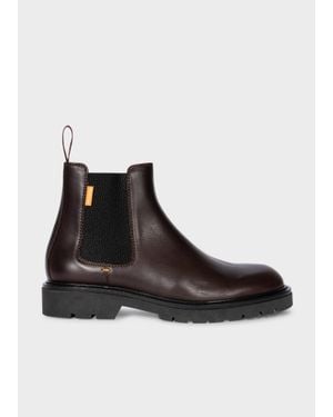 Paul Smith Dark Leather 'Xenon' Boots - Brown