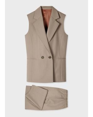 Paul Smith Taupe Wool Hopsack Two-Piece Suit - Natural