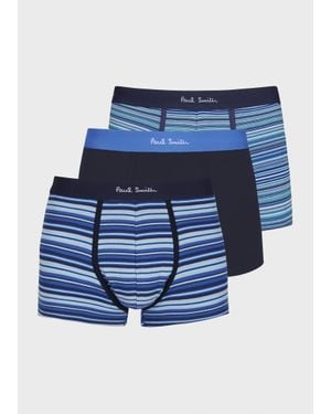 Paul Smith 'Signature Stripe' Three Pack Boxer Briefs - Blue