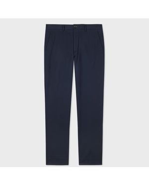 Paul Smith Mid-Fit Stretch Organic-Cotton Chinos - Blue