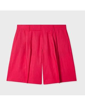 Paul Smith Fuchsia Linen Tailored Shorts