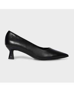 Paul Smith Leather 'Sonora' Heel Court Shoes - Black