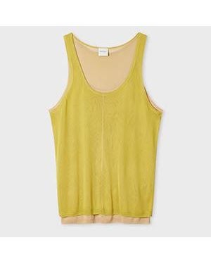 Paul Smith Double Layer Knitted Vest - Yellow