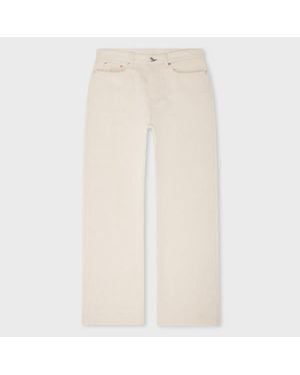 Paul Smith Ecru Cotton-Linen Twill Five-Pocket Trousers - Natural
