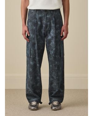 Paul Smith Relaxed-Fit Chambray Cargo Trousers - Grey