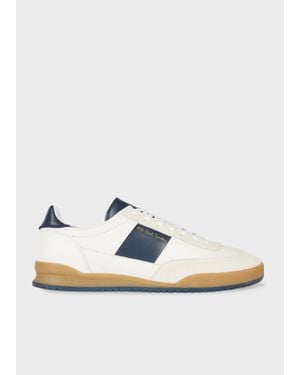 Paul Smith And 'Dover' Leather Panel Trainers - White
