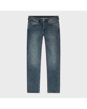 Paul Smith Tapered-Fit 'Crosshatch Stretch' -Rinse Jeans - Blue