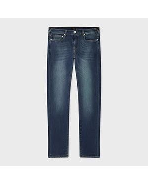Paul Smith Slim-Fit Antique-Wash 'Organic Reflex Stretch' Jeans - Blue