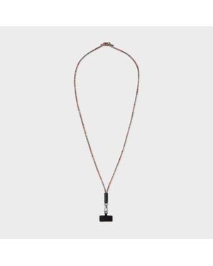 Paul Smith 'Signature Stripe' Leather Detachable Phone Strap - Multicolour