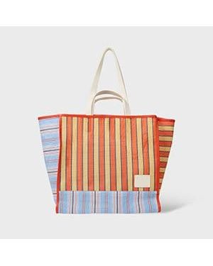 Paul Smith And 'Pool Smith Stripe' Tote Bag - Red