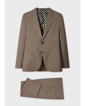 Paul Smith Houndstooth Wool Two-Piece Suit - Natural