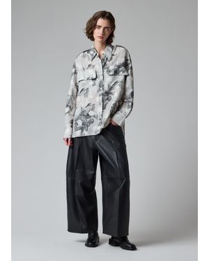 Paul Smith 'Blurred Polka Dot Floral' Shirt - Grey