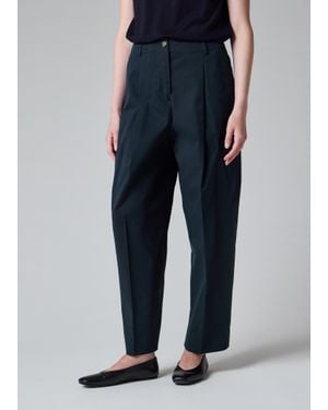Paul Smith Cotton Pleated Trousers - Blue