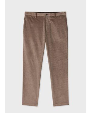 Paul Smith Taupe Cotton And Wool-Blend Corduroy Trousers - Brown