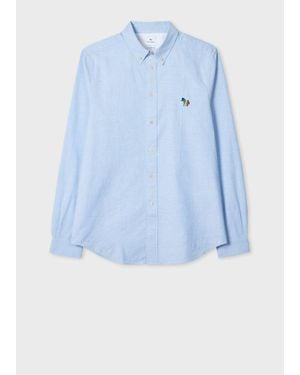 Paul Smith Sky Organic Cotton 'Broad Stripe Zebra' Shirt - Blue