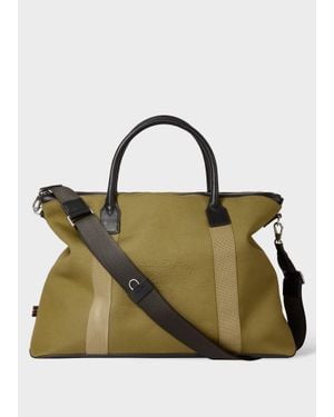 Paul Smith Khaki Canvas Tote Bag - Green