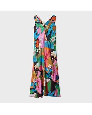 Paul Smith 'River Collage' Maxi Dress - Blue