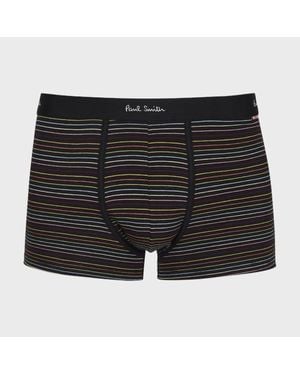Paul Smith Multicolour Stripe Boxer Briefs - Black
