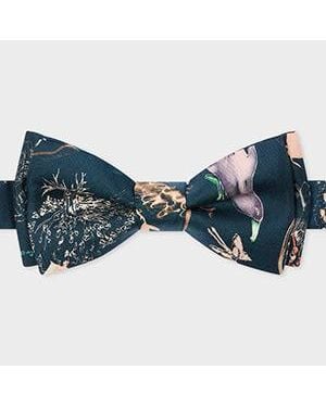 Paul Smith 'Little Beasts' Print Silk Bow Tie - Blue