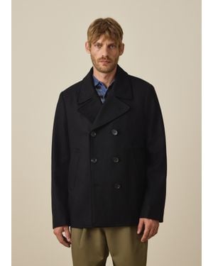 Paul Smith Wool-Blend Pea Coat - Black