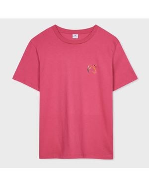 Paul Smith Dark 'Swirl' Ps Logo T-Shirt - Pink