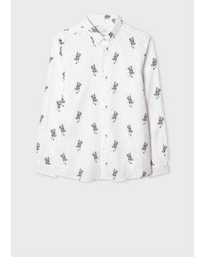 Paul Smith Regular-Fit Cotton 'Cow' Print Shirt - White