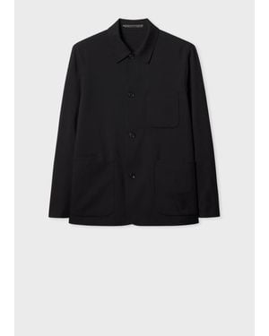 Paul Smith Two-Ply Hopsack Wool Work Jacket - Black