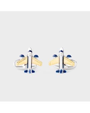 Paul Smith And 'Aeroplane' Cufflinks - Metallic