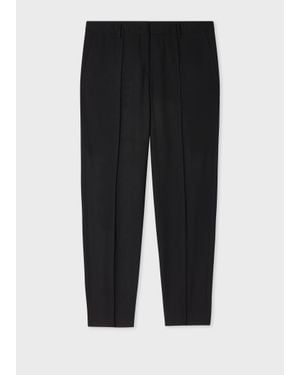 Paul Smith Tapered-Fit Wool Trousers - Black
