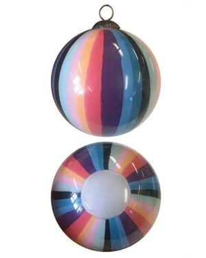 Paul Smith Hand-Painted 'Artist Stripe' Glass Bauble - Blue