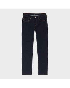 Paul Smith Slim-Fit-Rinse 'Crosshatch Stretch' Jeans - Blue