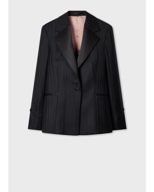 Paul Smith 'Tonal Stripe' Tux Jacket - Black