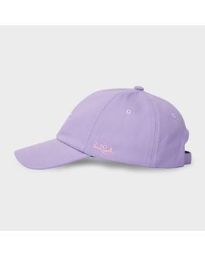 Paul Smith Lilac Washed Cotton Cap - Purple