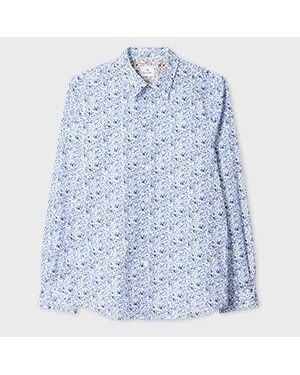 Paul Smith 'Good Fortune Floral' Tailored-Fit Shirt - Blue