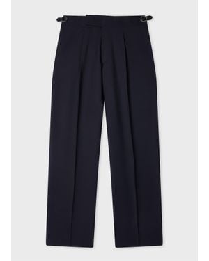 Paul Smith Single-Pleat Wool-Mohair Evening Trousers - Blue