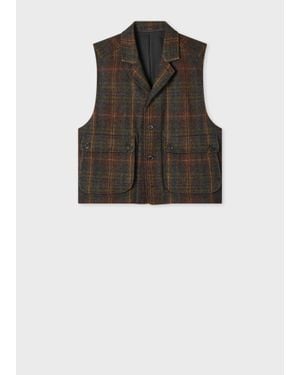 Paul Smith Check Wool Vest Jacket - Multicolour