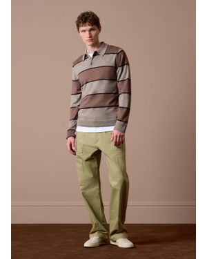Paul Smith Cotton Herringbone Fatigue Trousers - Natural