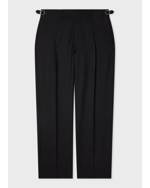 Paul Smith Single-Pleat Wool-Mohair Evening Trousers - Black