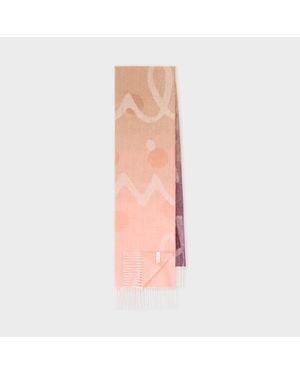 Paul Smith Light Lambswool Gradient Scarf - Pink