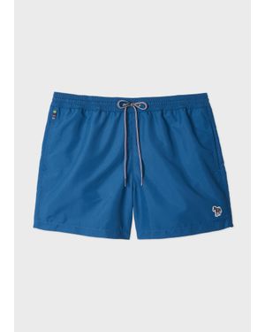 Paul Smith Dark Zebra Logo Swim Shorts - Blue
