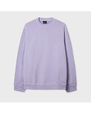 Paul Smith Mauve 'Happy' Cotton Sweatshirt - Purple