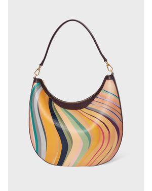 Paul Smith 'Dusky Swirl' Leather Medium Round Hobo Bag - Multicolour