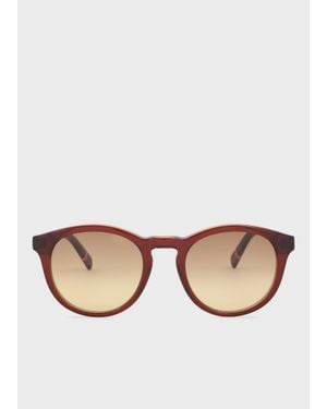 Paul Smith Transparent And 'Poulcott' Sunglasses - Natural